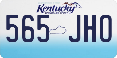 KY license plate 565JHO