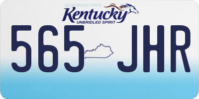 KY license plate 565JHR