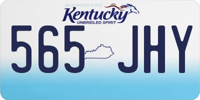KY license plate 565JHY