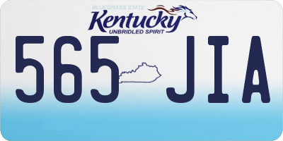 KY license plate 565JIA