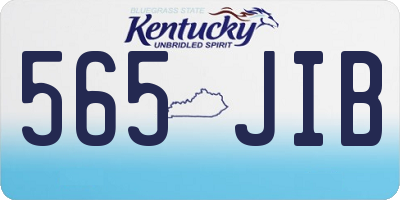 KY license plate 565JIB