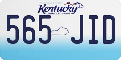 KY license plate 565JID