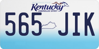 KY license plate 565JIK