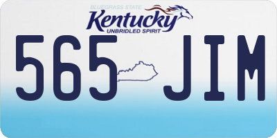 KY license plate 565JIM