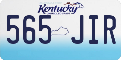 KY license plate 565JIR