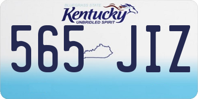 KY license plate 565JIZ