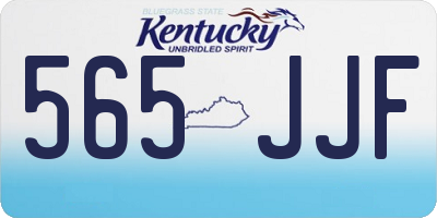 KY license plate 565JJF