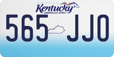 KY license plate 565JJO