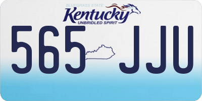 KY license plate 565JJU