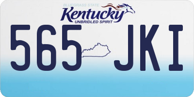 KY license plate 565JKI