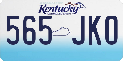 KY license plate 565JKO