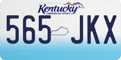 KY license plate 565JKX