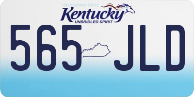 KY license plate 565JLD