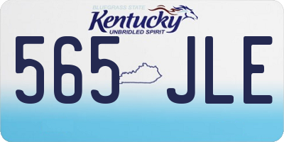 KY license plate 565JLE