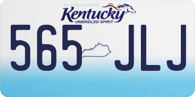 KY license plate 565JLJ