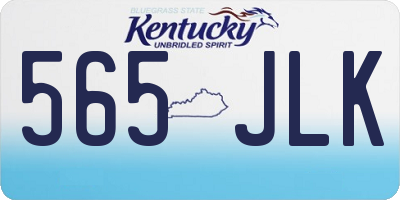 KY license plate 565JLK