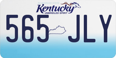 KY license plate 565JLY