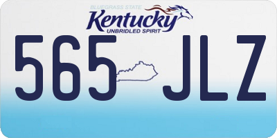 KY license plate 565JLZ