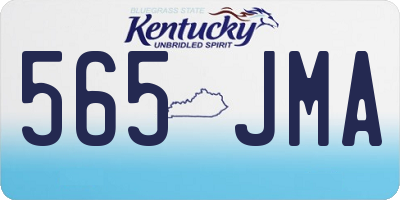 KY license plate 565JMA