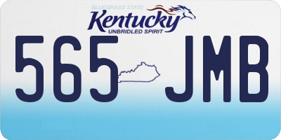KY license plate 565JMB