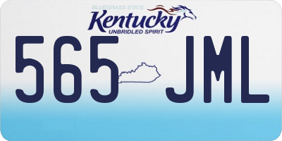 KY license plate 565JML