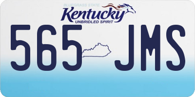 KY license plate 565JMS