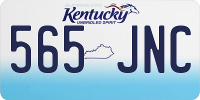 KY license plate 565JNC