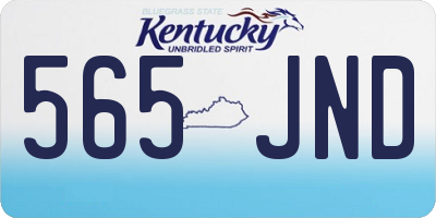 KY license plate 565JND