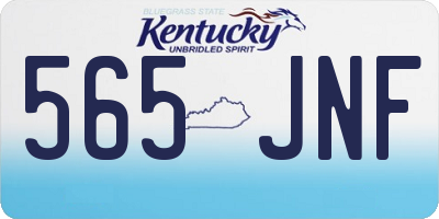 KY license plate 565JNF