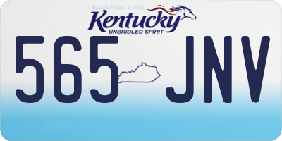 KY license plate 565JNV