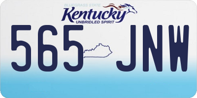 KY license plate 565JNW
