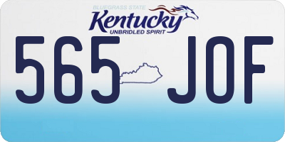 KY license plate 565JOF