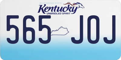 KY license plate 565JOJ