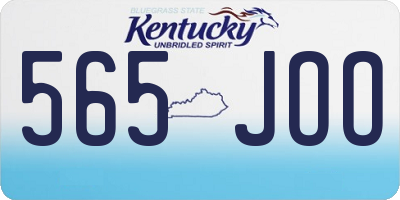 KY license plate 565JOO