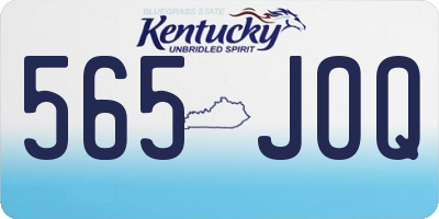 KY license plate 565JOQ