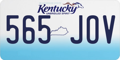 KY license plate 565JOV