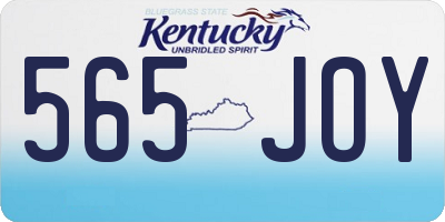 KY license plate 565JOY