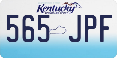 KY license plate 565JPF