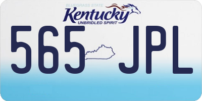 KY license plate 565JPL