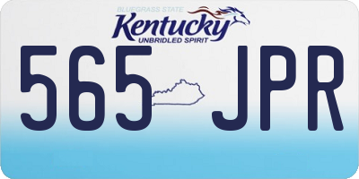 KY license plate 565JPR