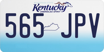KY license plate 565JPV