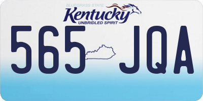 KY license plate 565JQA