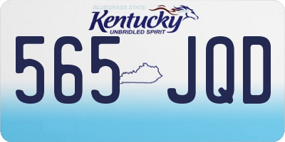 KY license plate 565JQD