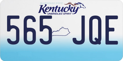 KY license plate 565JQE