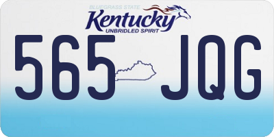 KY license plate 565JQG