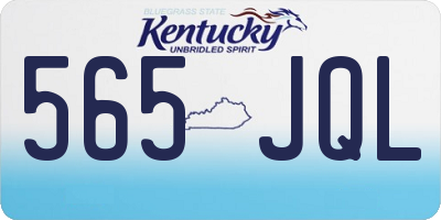 KY license plate 565JQL
