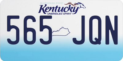 KY license plate 565JQN