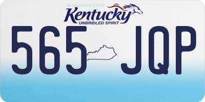 KY license plate 565JQP
