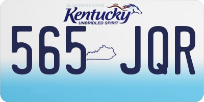 KY license plate 565JQR