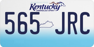KY license plate 565JRC